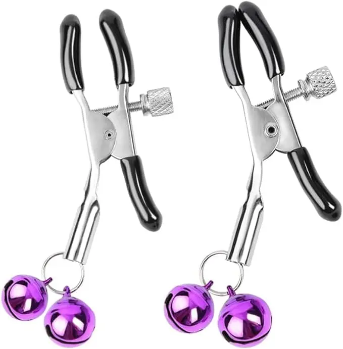 

Nipple Clamps Non-Piercing 2pcs Adjustable Metal Nipple Clamps On Nipple Rings Decorative Clip for Clothing Accessories