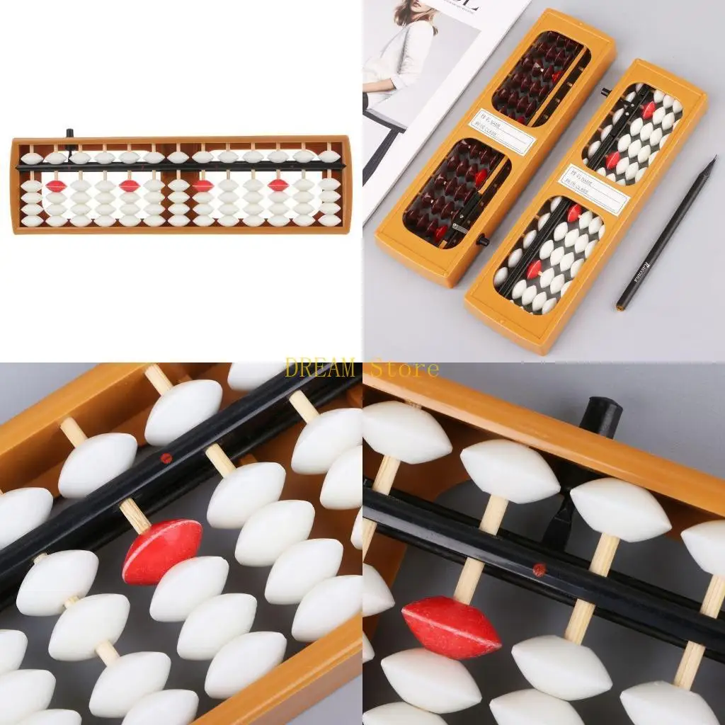 

Portable Japanese 13 Digits Column Abacus Soroban Caculating School f best sale