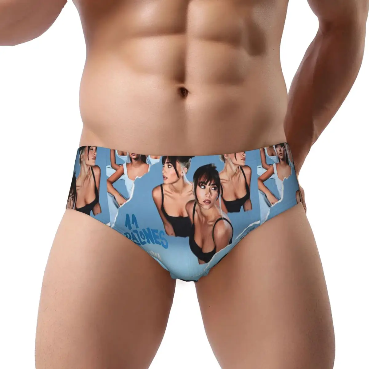 

Синие трусы с альбомами Aitanas на заказ, нижнее белье, мужские дышащие эластичные трусы с испанской музыкой