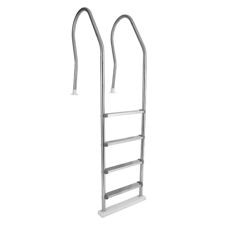 Blue Wave NE1149 Premium Stainless Steel Reverse Bend In-Pool Ladder for Above Ground Pools