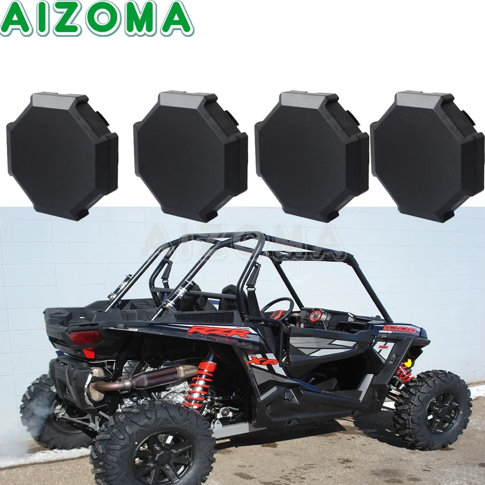 4pcs UTV Black Wheel Center Hubcap Cap Cover Hub for Polaris RZR 1000 4 XP Turbo RZR 900 4 S RZR 1000 S RZR1000 Tire Rim Cap