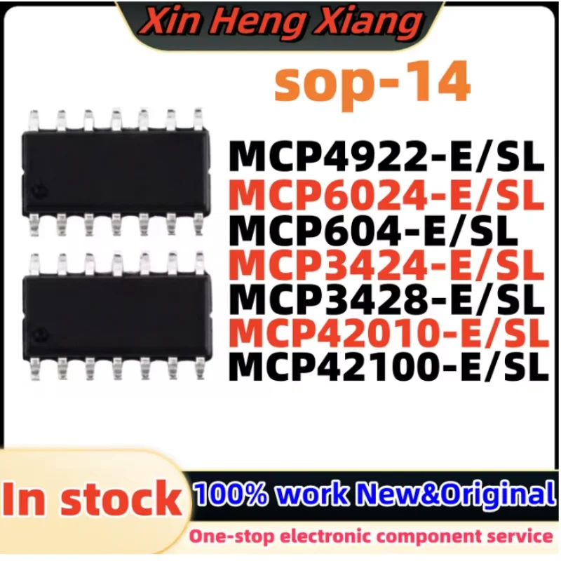 MCP3428 MCP3424 MCP42100 MCP42010 MCP604 MCP6024 MCP4922-E/SL  sop-14