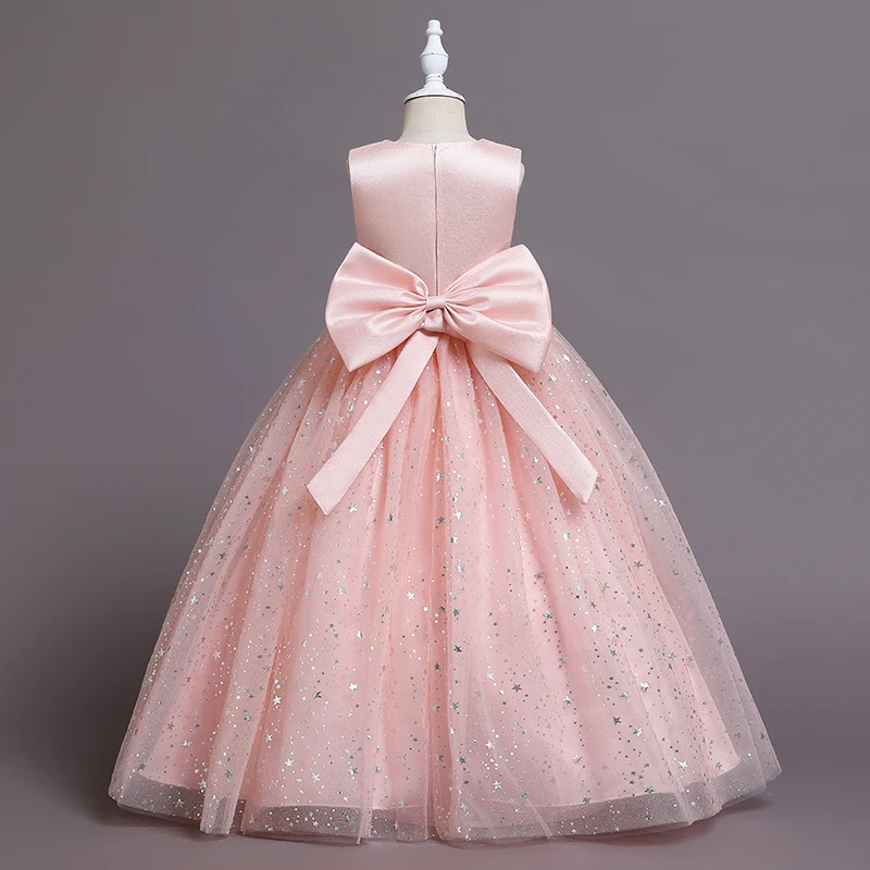 Children's Birthday Party Long Dress for Girls Galaxy Princess Girl Evening Dresses Gown 8 10 12T