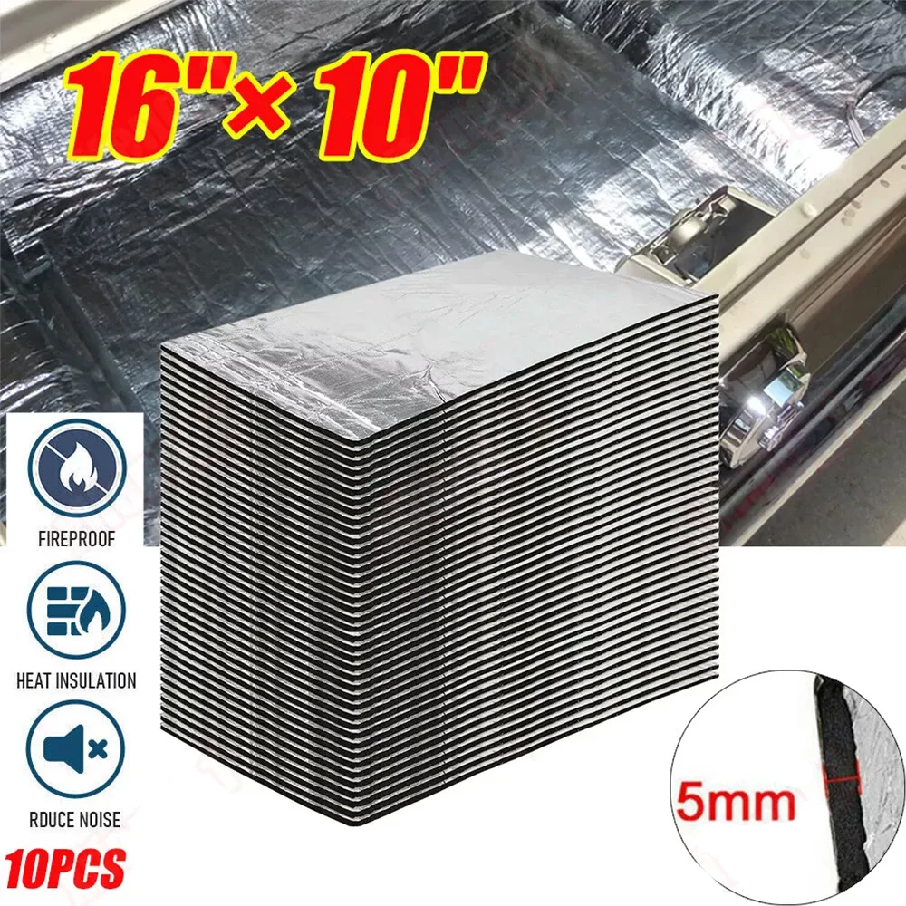 

Self-Adhesive Fireproof Sound Deadener Heat Insulation Mat Car Heat and Sound Insulating Cotton Mats For Car Hood Engine 5mm