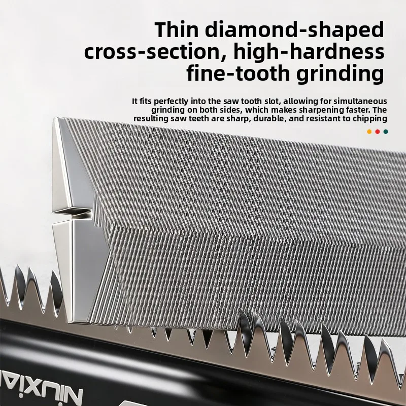 High‑Hardness 6‑Inch Fine‑Tooth‑Shaped File, Industrial Double‑Serrated Wearproof Hand‑Fast Metal Surface