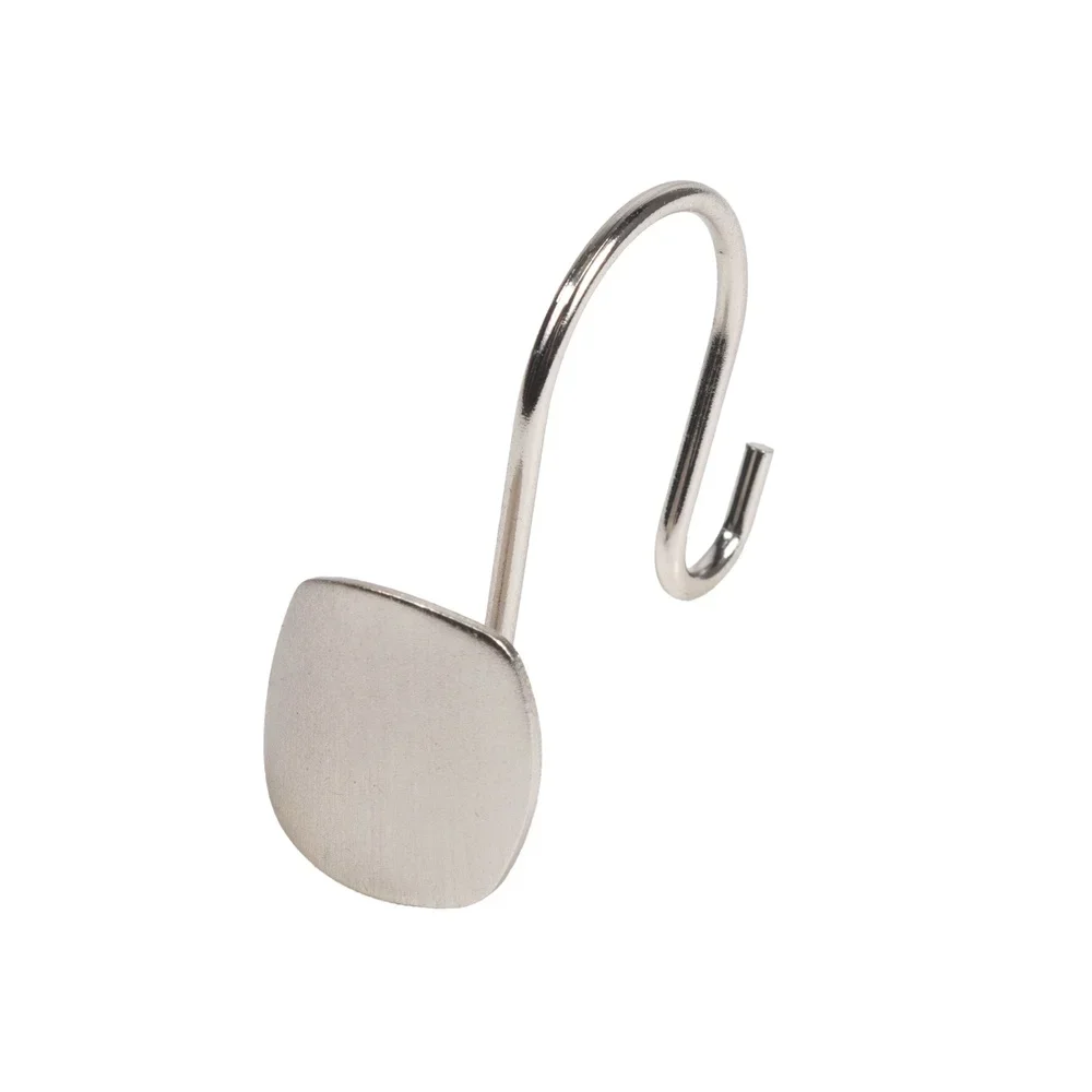 Ganchos para cortina de ducha decorativos dobles de Metal resistente a la oxidación, juego de 12 ganchos para decoración de baño modernos de acero resistente