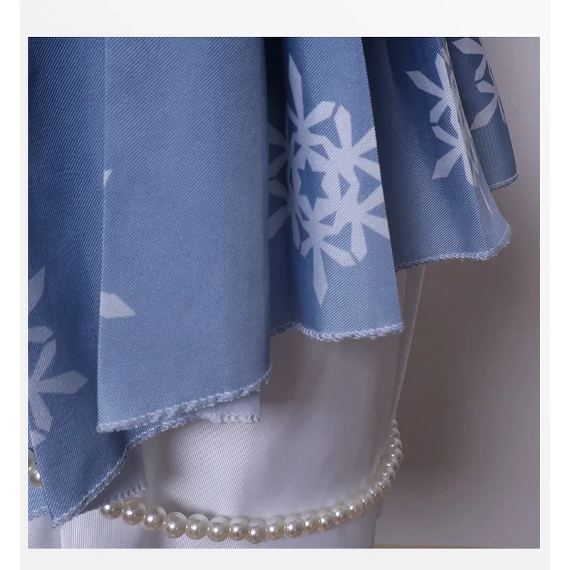Hot 2025 Snow Cosplay Costume Anime Mikuu Winter Lolita Dress Hairwear Wig Halloween Party Carnival Outfit for Women Girl ir;l5