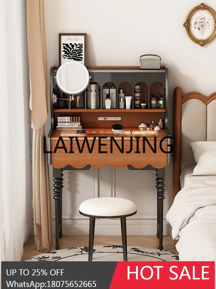 French Ancient Style Master Bedroom Dressing Small Apartment Dresser 70cm Bedroom American Retro Style Solid Wood Table