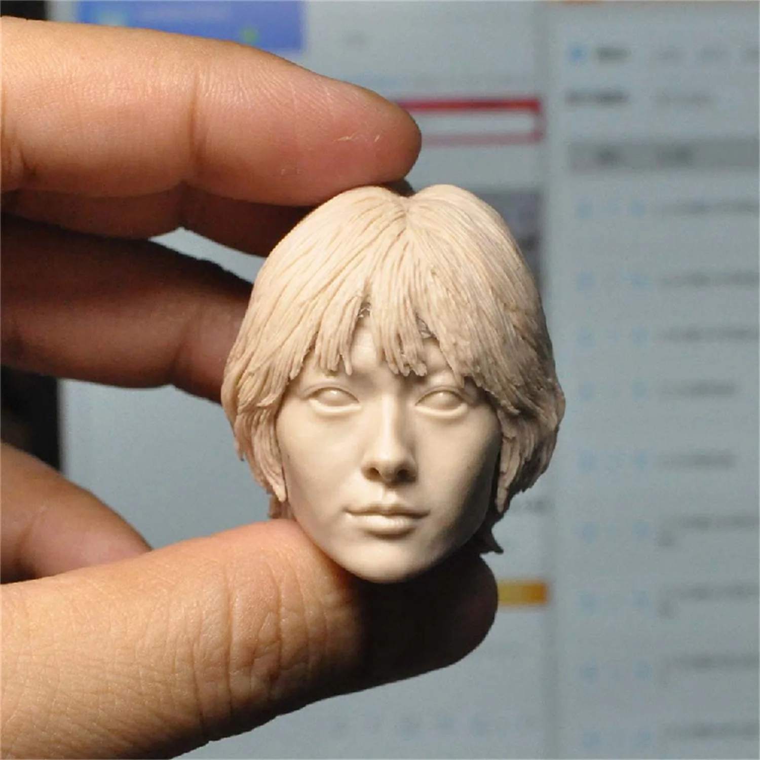 

1/6 Japanese Star Asia Male Head Carving Sculpt Star 1/6 Soldier Model For 12'' Action Figure Ancient Soldiers Warrior