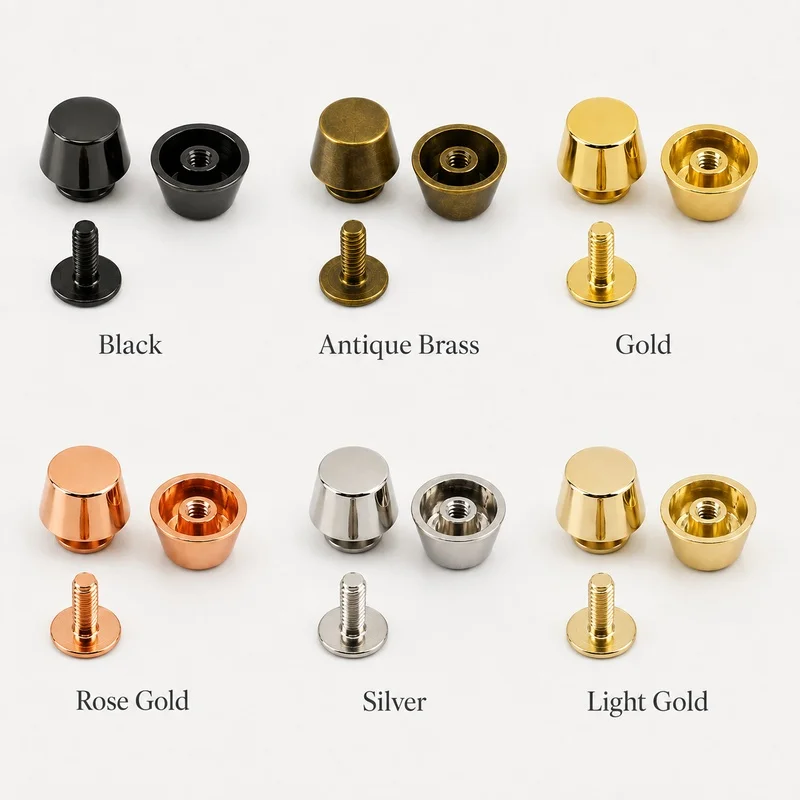 10-50Pcs 11mm Metal Handbag Purse Feet Studs Screw Rivets Bottom Protector for Leather Wallet Luggage Repair Decorative Hardware