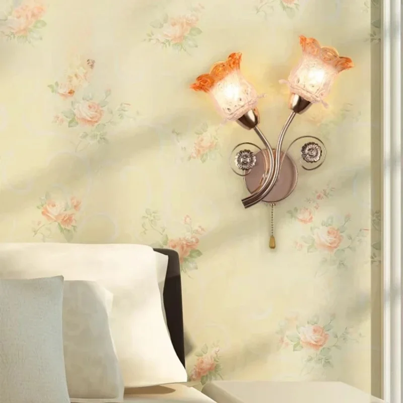 Modern Minimalist LED Wall Lamp Glass Flower Wall Sconces Dining Room The Hotel Lobby Aisle Balcony Cafe Embellish Light Fitting