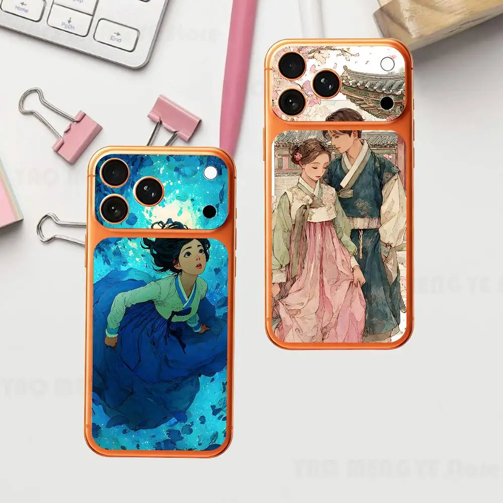 

Korean Tradition Lover Plain Decal Skin For IPhone17 Pro ProMax Back Film Cover Wrap Anti-scratch Durable Sticker