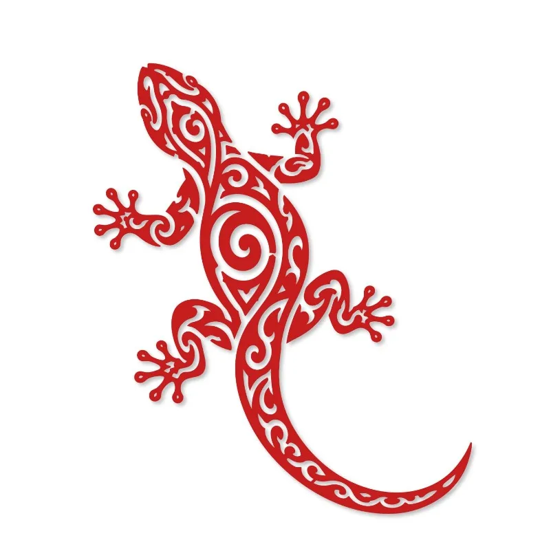 Polynesian Tribal Gecko UV Car Sticker, Fashion Outdoor Vinyl Decal, Multiple Colors Available for Auto Exterior Decor