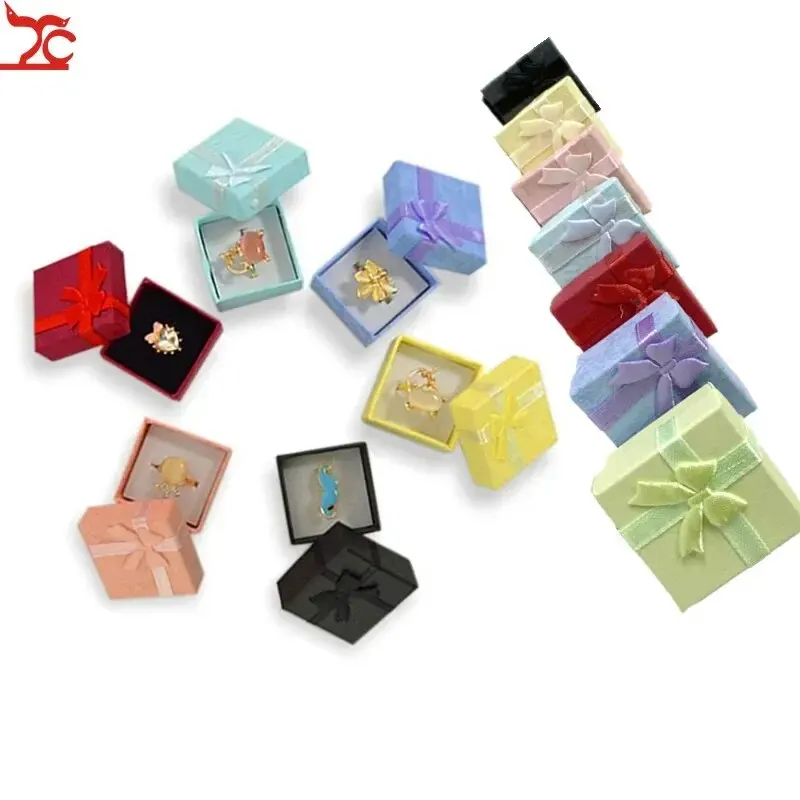 12pcs Ring Storage Box Earring Storage Gift Box High Quality Paper Jewelry Packaging Container Small Jewelry Box Display