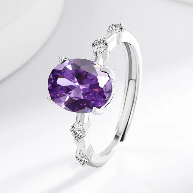 925 Sterling Silve Gorgeous Shiny Stone Zircom Ring For Wome