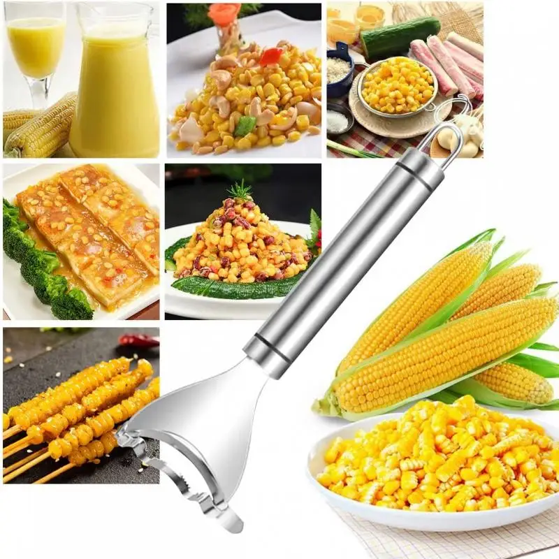 3/2/1PC Stainless Steel Corn Stripper Corns Threshing Corn Thresher Peeler Corn Kerneler Peeler Fruit Vegetable Kitchen Gadgets