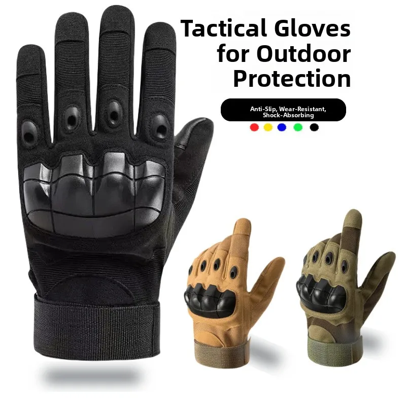 

Tactical Full Finger Men's Soft ell Gloves Touchscreen ible Training Combat Anti-slip Military Themed Cross-border