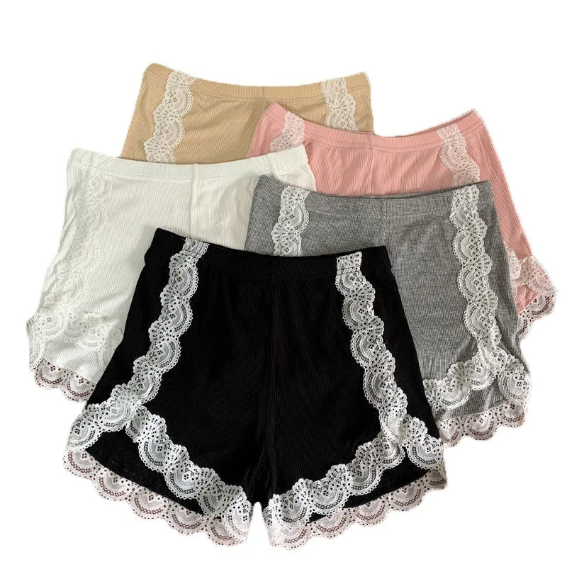 ฤดูร้อนลูกไม้บางกางเกงผู้หญิงยืดกางเกงขาสั้นฤดูร้อนบางวิ่งออกกําลังกายสบายๆกางเกงขาสั้นความปลอดภัย