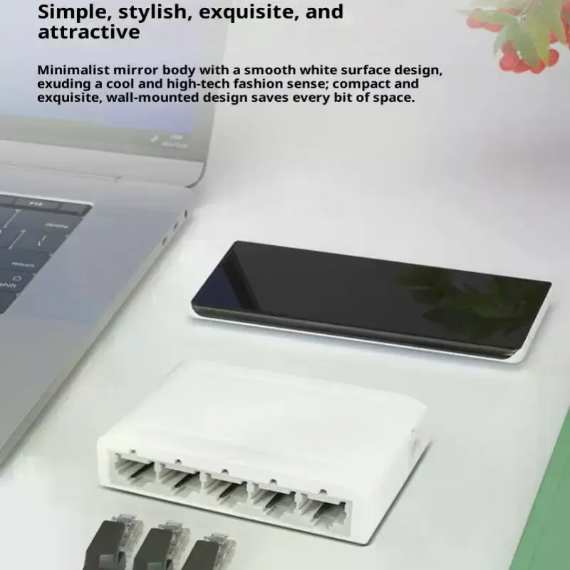 5 منافذ/8 منافذ 100Mbps إيثرنت مفتاح سريع RJ45 متعدد المنافذ محول شبكة البيانات محور ذكي محول حاقن الإنترنت