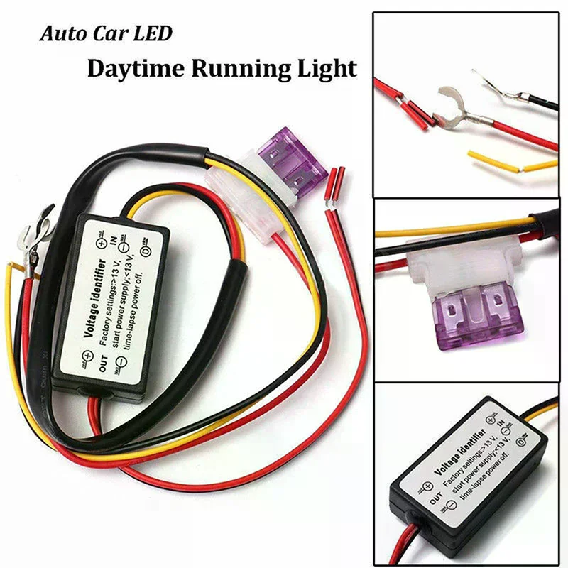 Car LED Daytime Running Light Automatic ON/OFF Controller Module DRL Relay Kits