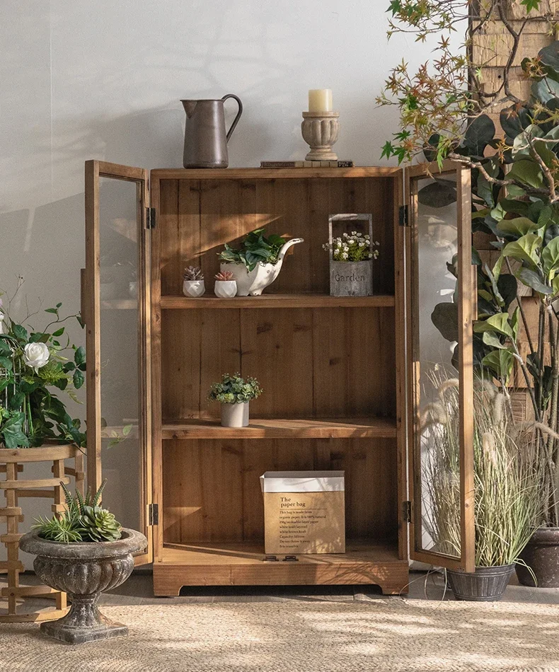 

Витрина для хранения старой сосны, проживание в семье, кофейня, ресторан, боковой шкаф, витрина для хранения вещей