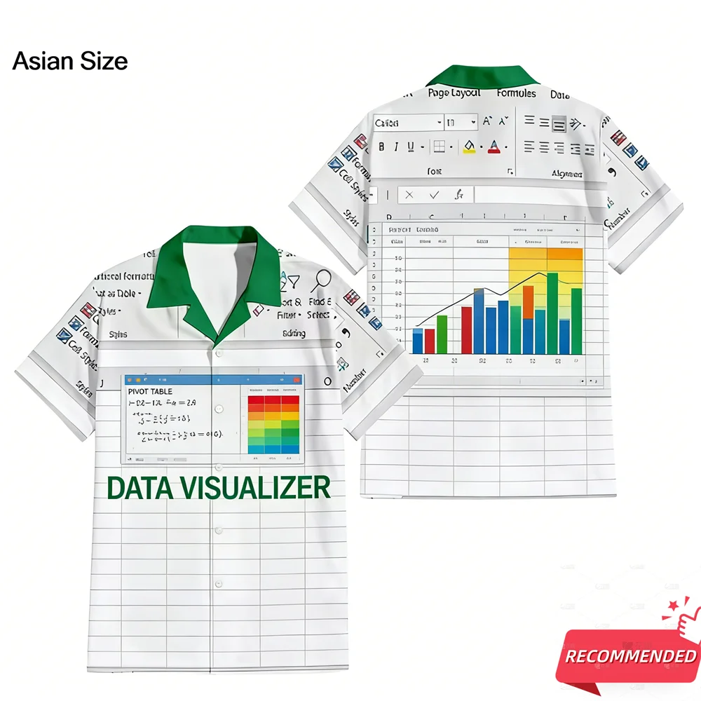 

Funny Cool Design Excel Hawaiian Shirts Aloha Beach Hawaiian Shirt Personalized Camisa 2026 Fashion Hip Pop Work Y2k Tops Blouse