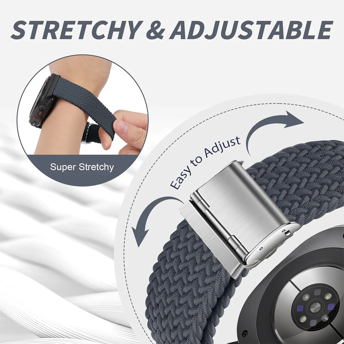 Braided Metal Buckle for Samsung Galaxy watch 8 strap 44mm 40mm Braided Loop Correa Galaxy watch 8 classic 46mm/Ultra 2025 Band image 4