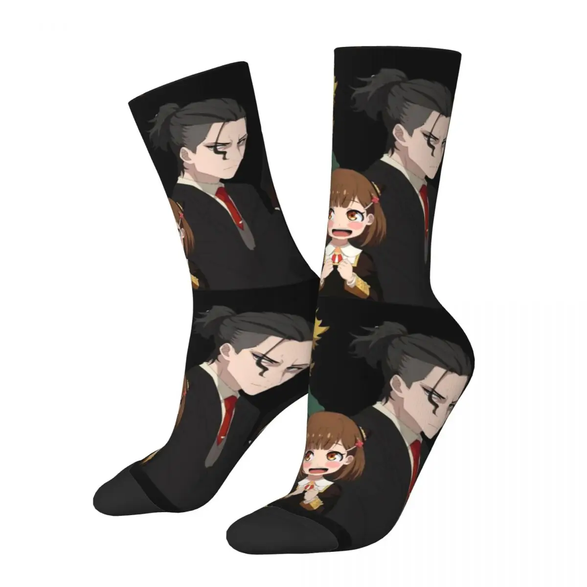 Meiri Hayasaka And His Father Crazy Men's Socks Unisex Japanese Animation Buddy Daddies Harajuku Seamless Printed Crew Sock