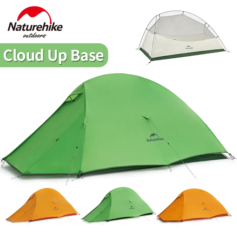 Naturehike Cloud Up Base Tent 210T Nylon Waterproof Double Layer 1 2 Person Outdoor Hiking Camping Backpacking Tent 2024 New