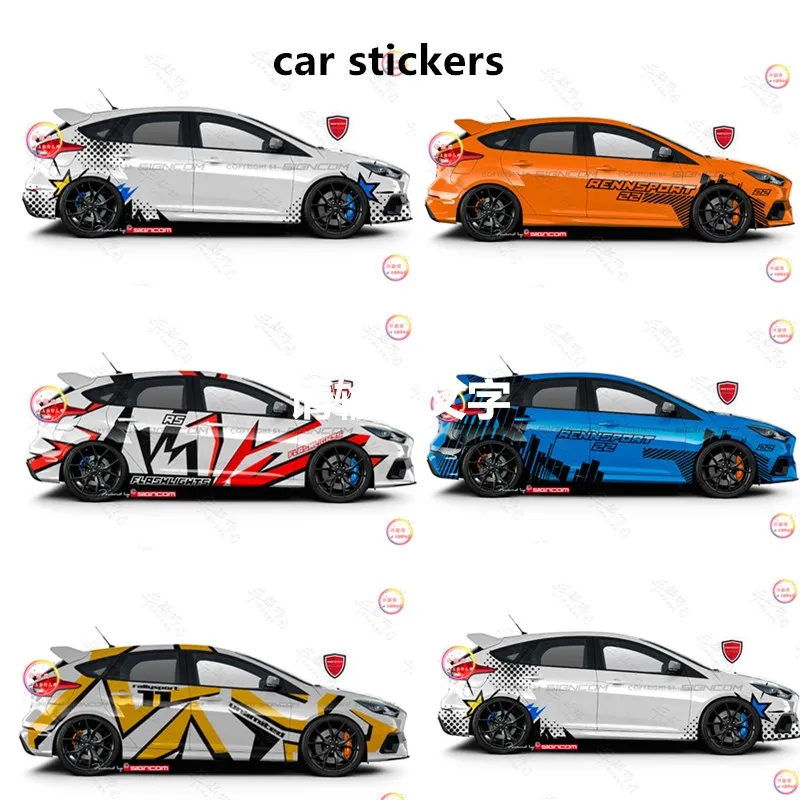 

Car stickers FOR Ford Focus Fiesta body appearance modification personalized custom sports racing decals film