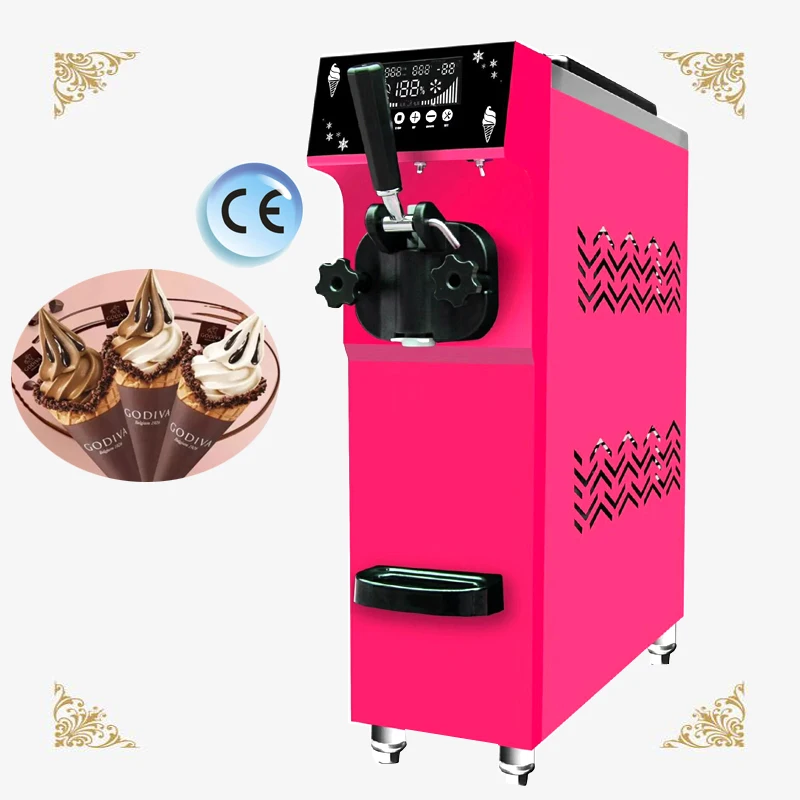 High Quality Soft Ice Cream Machine Desktop Small Ice Cream Making Equipment 900W 12L/H Ice Cream Machine