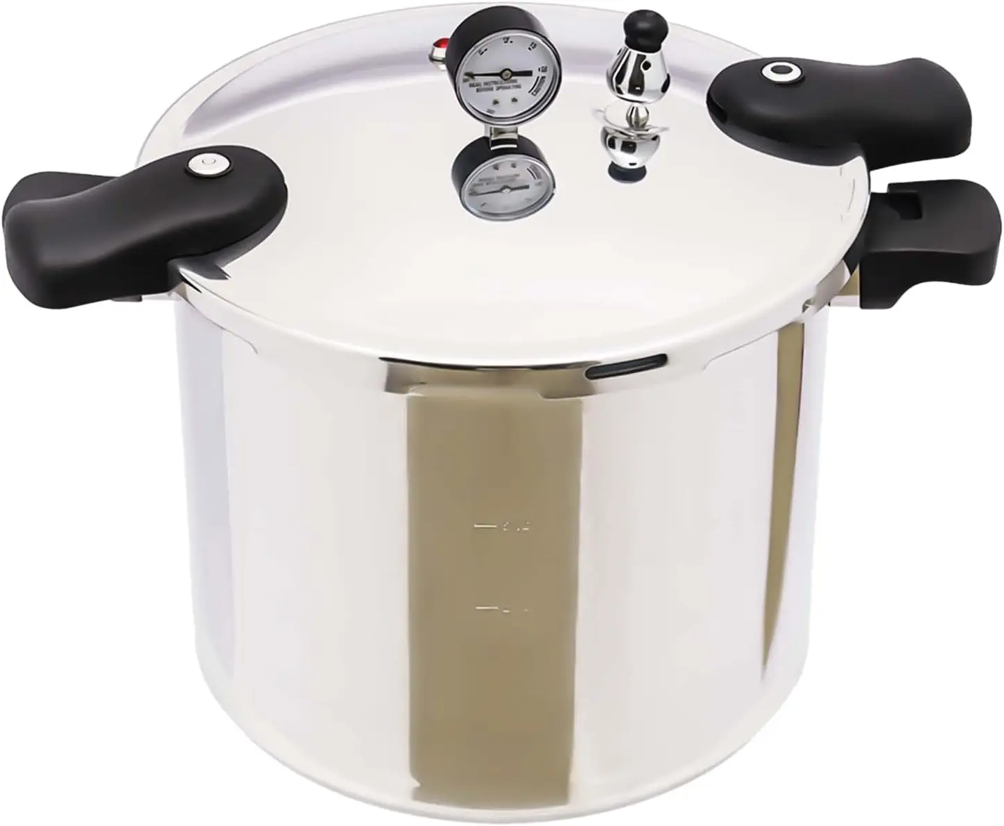 23 Cooker, Aluminum Kitchen Cookware with Gauge Release Valve Thickened Explosion-proof Pressure Cooker for Gas Stove, Electric