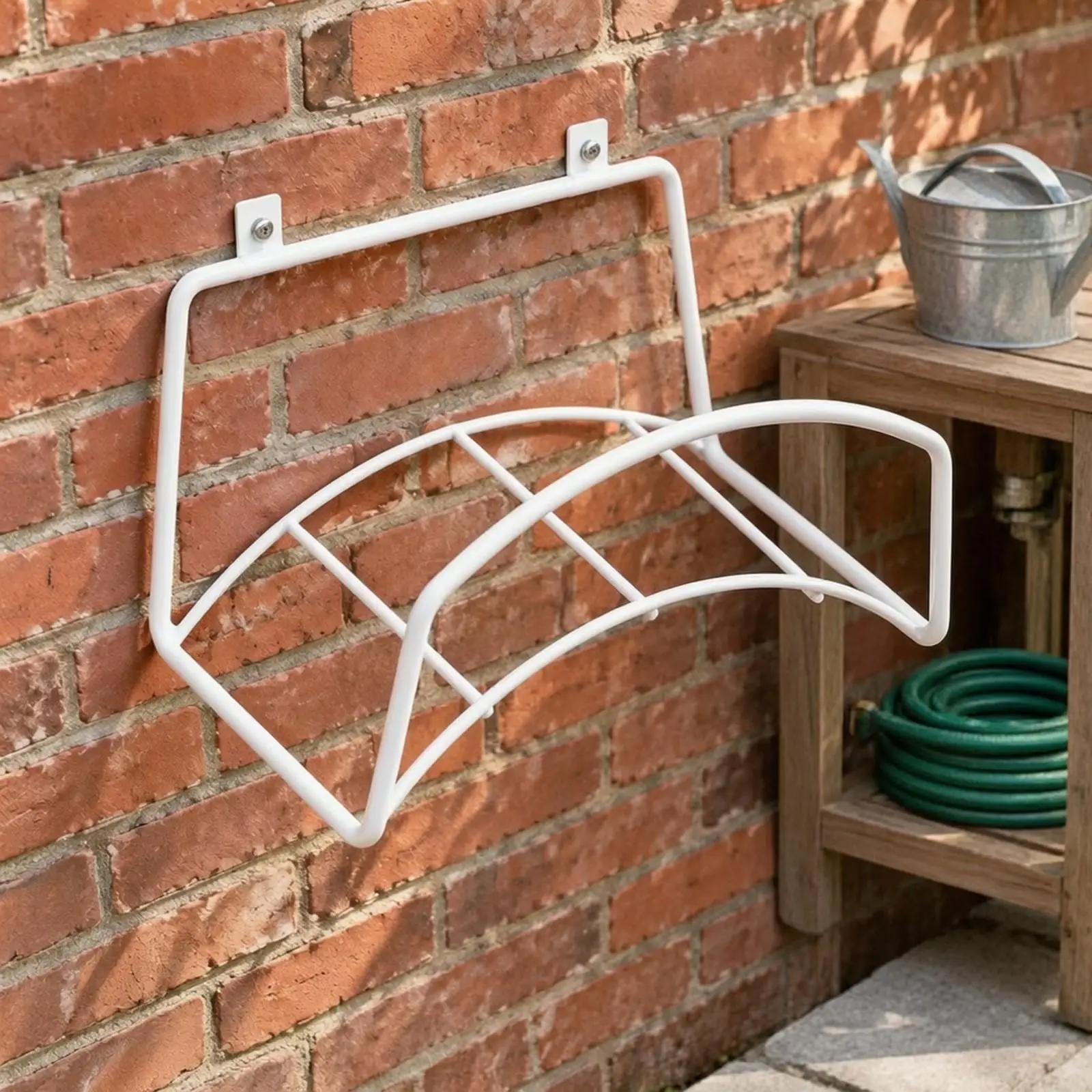 Spiral Wire Hose Rack Wall Mounted Iron Storage Organizer for Garage Workshop Garden Tool Holder Pre Drilled