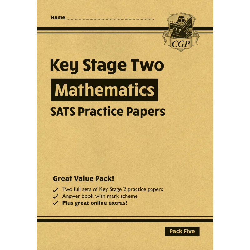 KS2 Maths SATS Practice Papers Pack 5  For The 2025 Tests With Free Online Extras CGP Books 9781789081190