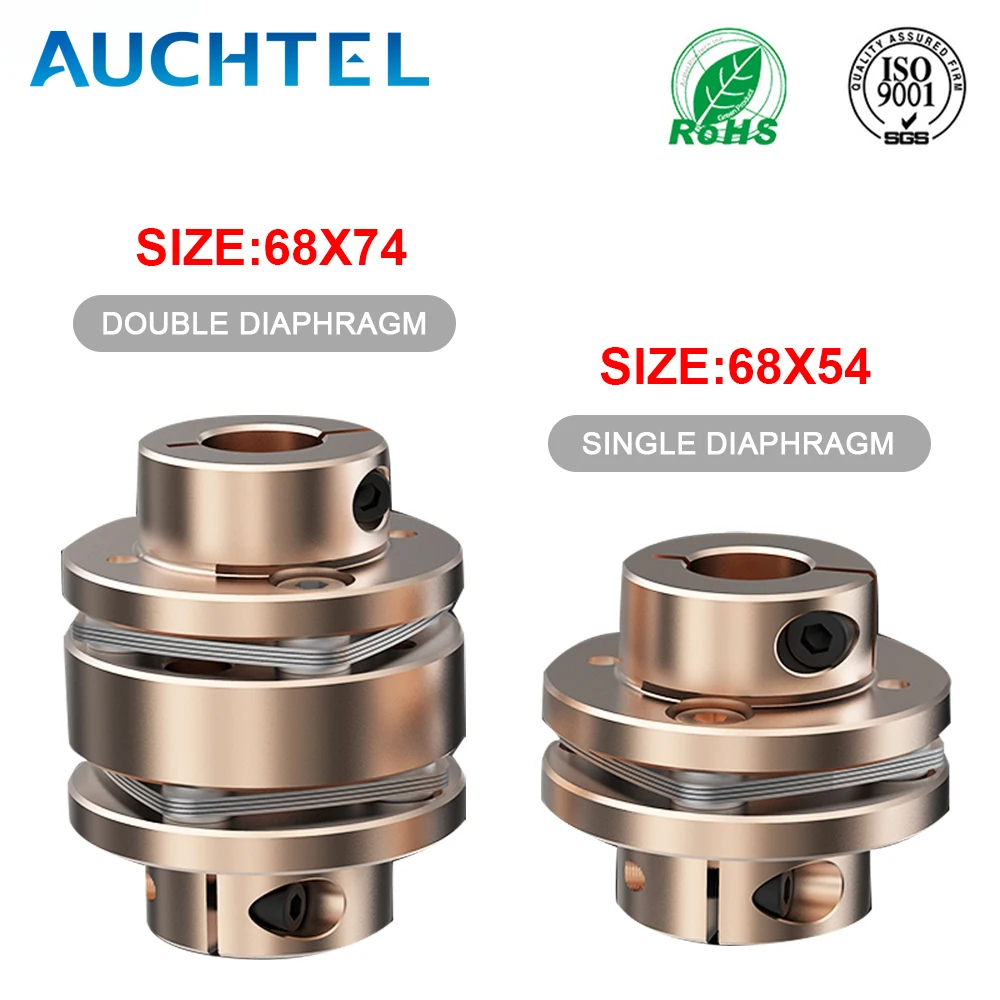 

Flange Coupling LE D68L54/74 Flexible Motor Shaft Coupler Aluminium Diaphragms Universal Joint For 3D Printer Cardan CNC