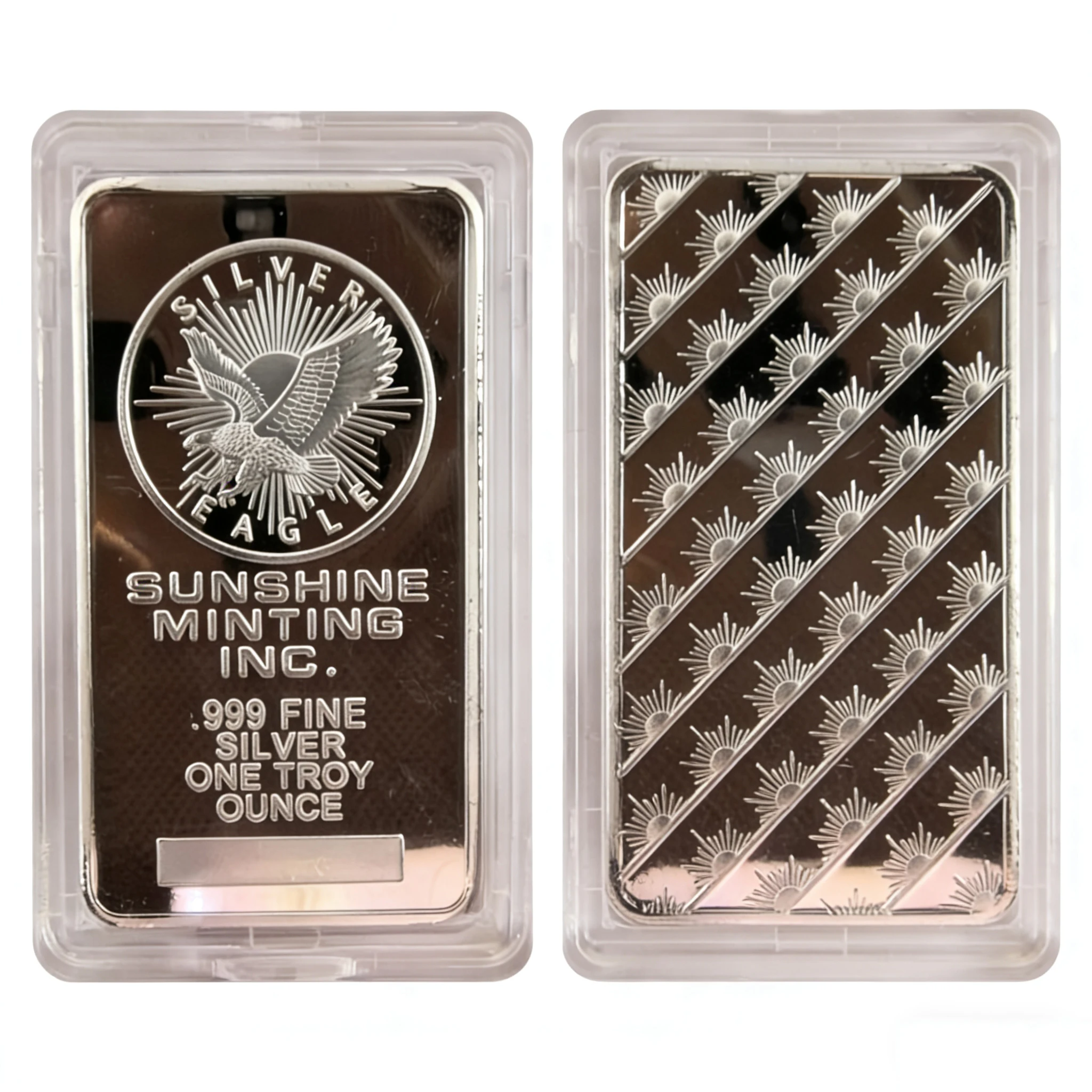 Replica Sunshine Minting Silver Eagle Bar Alloy Silver Plated Collectible Bar 5x3cm Home Decor Collection Gift