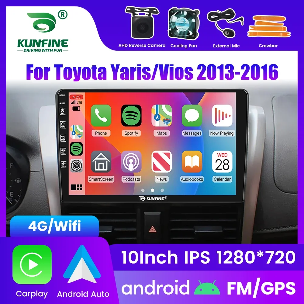 

2Din Android автомобильный радиоприемник для Toyota Yaris Vios 2013-2016 мультимедийный видеоплеер GPS-навигация стерео аудио головное устройство Carplay 4G