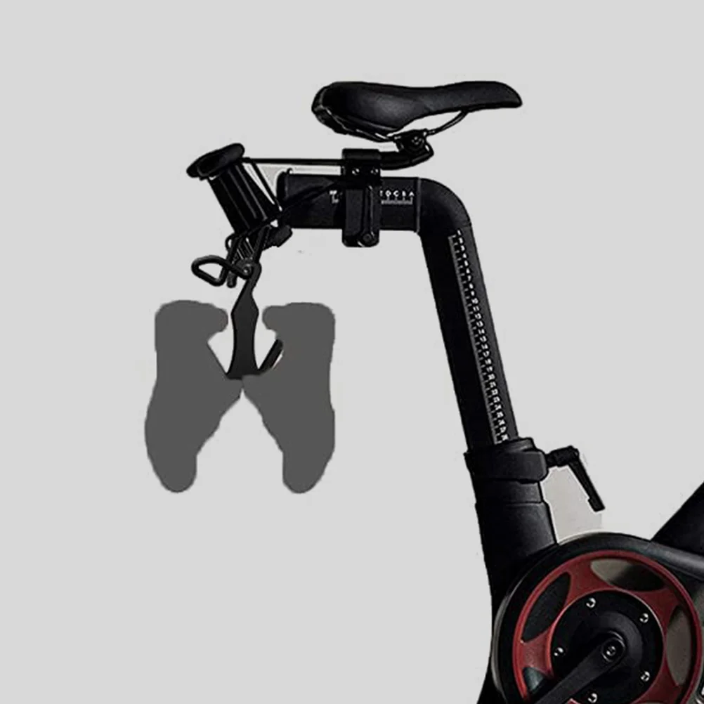 2Pcs Black Acrylic Shoe Rack Strong Hanging Organizer for Exercise Bike Shoe Holder Towel Hook Acrylic Shoes Hangers