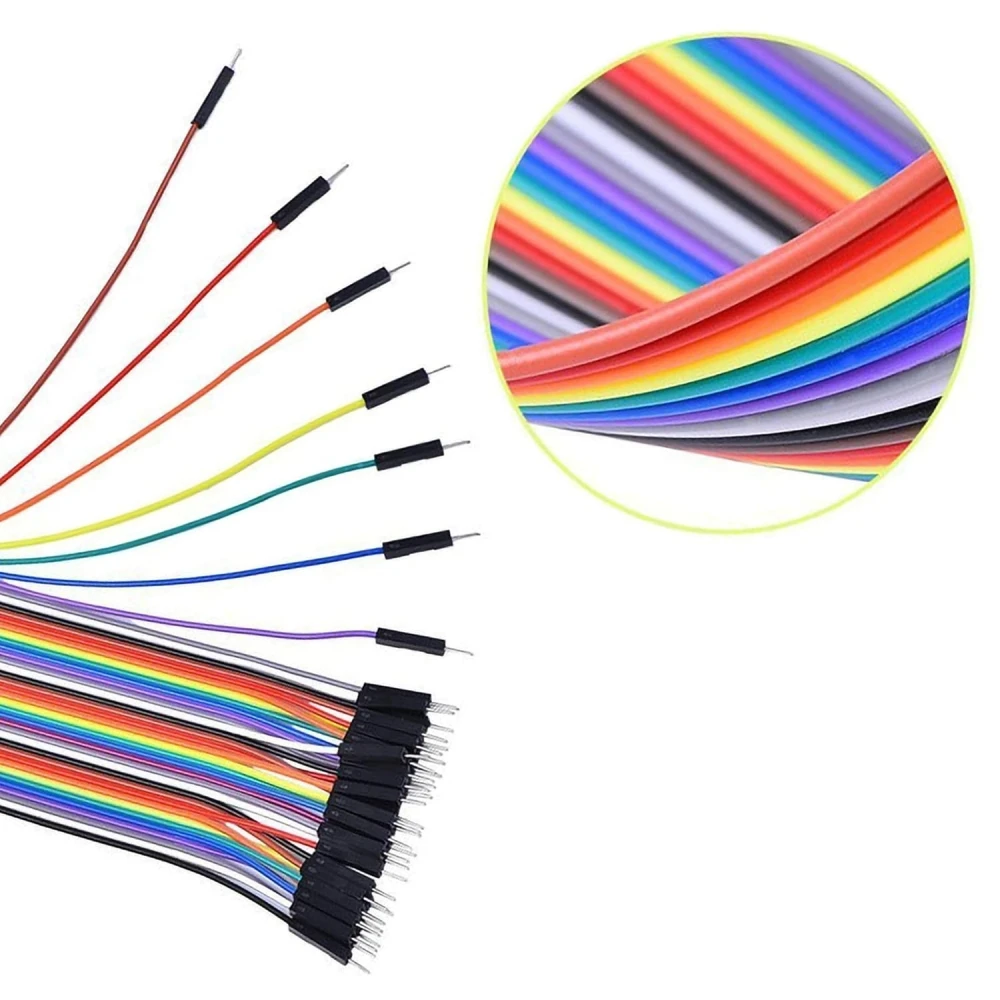 10cm/20cm/30cm Dupont Wire Male to Male to Female 40pin Breadboard Jumper Wires Multi-Color Ribbon Cable Line Connector