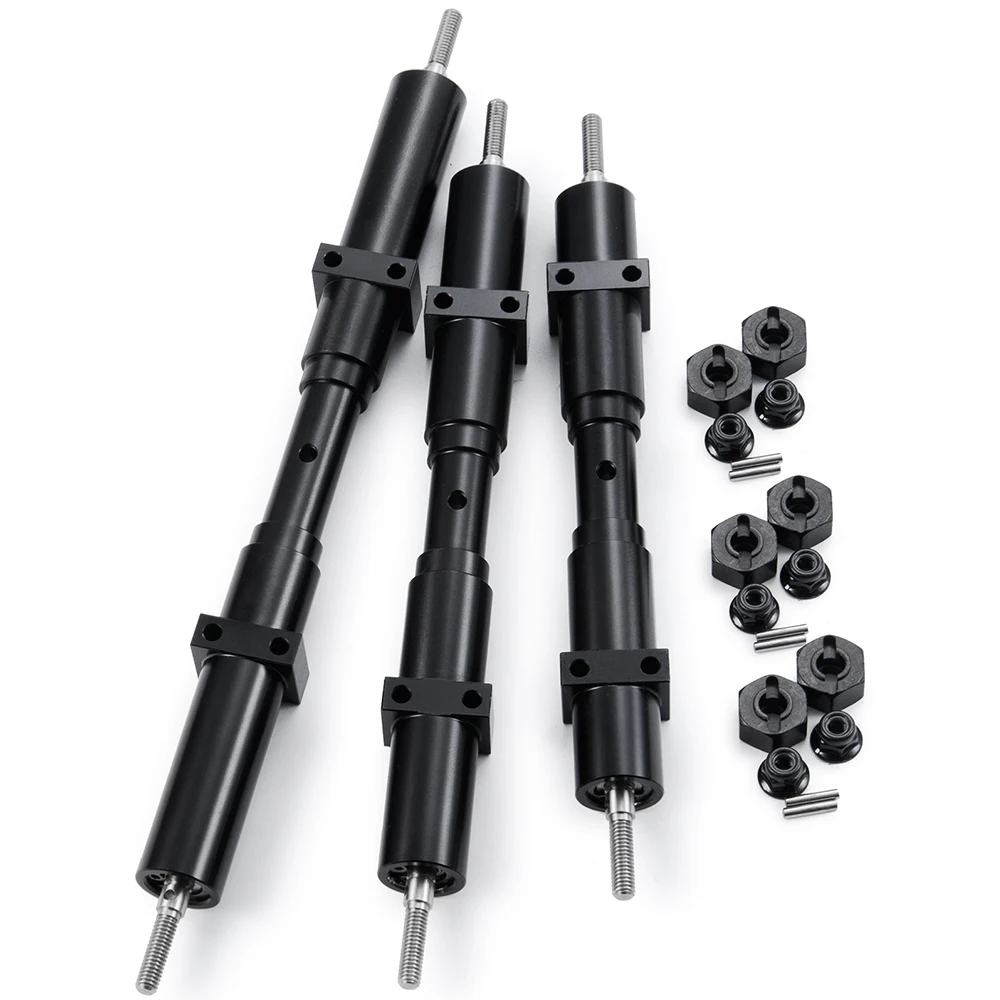 AXSPEED Alu Alloy Unpowered Rear Axle 133.5/155/182mm for 1/14 Tamiya Tractor Trailer Tow Drag Truck Upgrade Parts