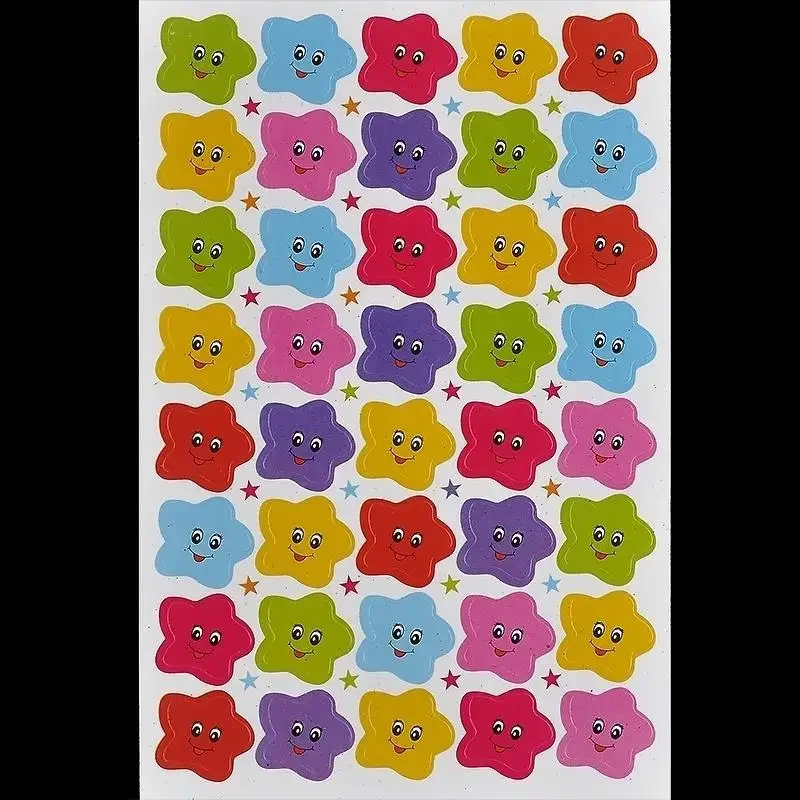 20 ورقة ابتسامة نجوم ملصق مائي للأطفال مدرسة أطفال المعلم ملصق مكافأة لطيف #5