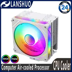 LANSHUO Cpu Cooler Fan Air-cooled Computer Cooling install LGA1200 2011 1851 1700 2/4/6 Heat Pipe Compatible AM4 AM5 x79 x99 i5