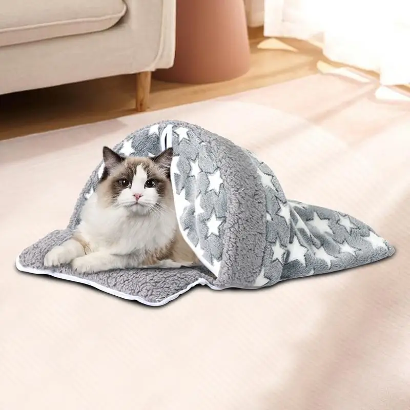 Cozy Cat Bed Comfortable Arch-Shaped Cat Sack Bed Non-Slip Washable Cat Tent Covered Cat Bed Enclosed For Indoor Cats Kittens