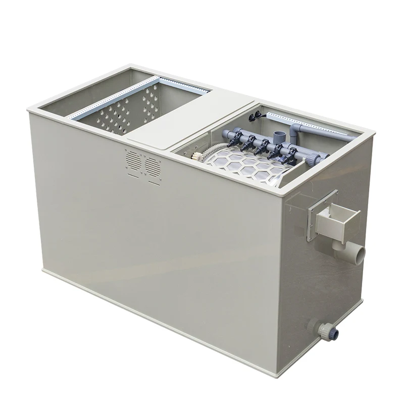 

QihangRAS Wholesale YCM-01 15m3/h Combi Rotary Drum Filter Food Grade PP 40W Air Pump Japanese Koi Pond Aquaculture Fish Garden