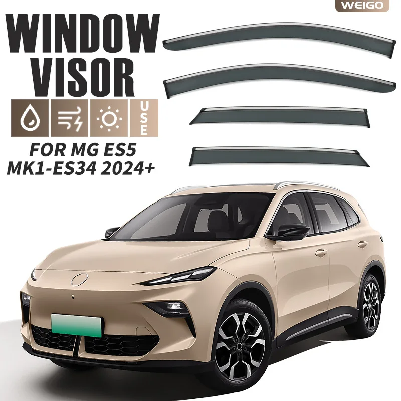 

Комплект из 4 шт. дефлекторов для окон автомобиля MG ES5 2024+ (ветровики, защита от дождя и солнца), автоаксессуары