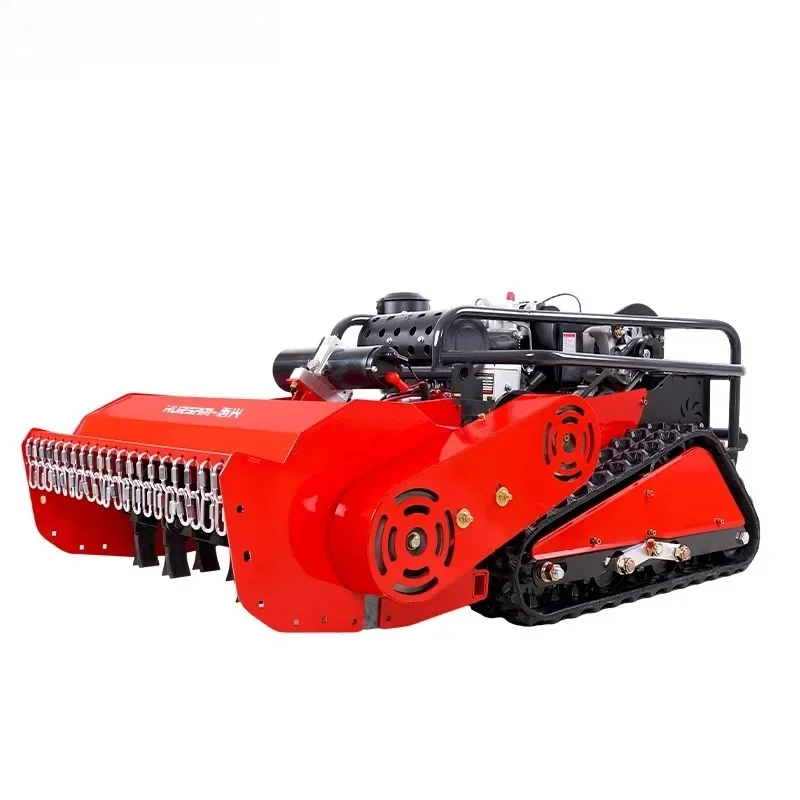 

Multi-function Remote control Electric Diesel Lawn mower Crawler Orchard Weeder Crusher Mower All-terrain