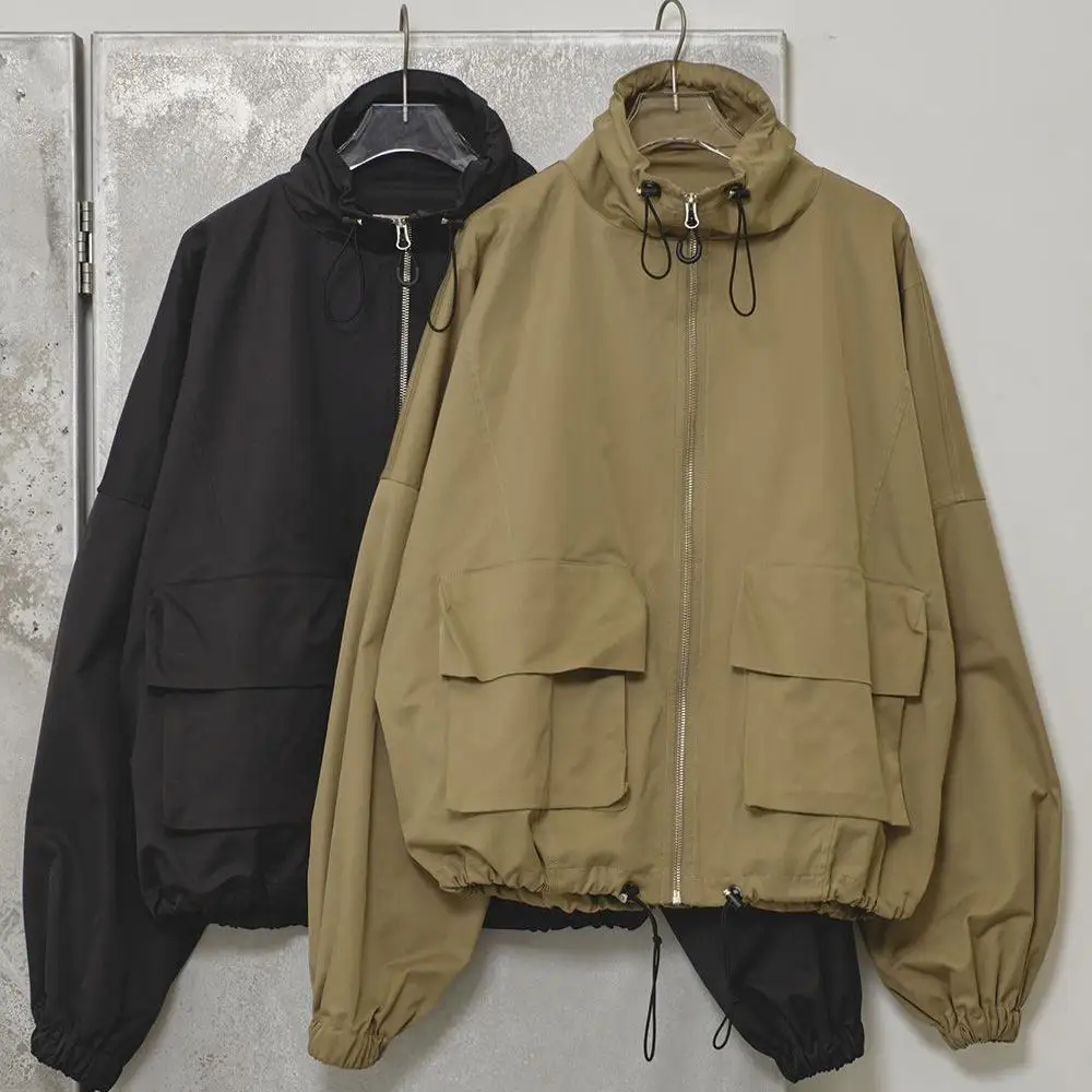 معطف قصير جديد بياقة عالية لخريف 2025 من توداي فول، سترة نسائية عصرية بتصميم فضفاض ومقاومة للرياح مع حزام