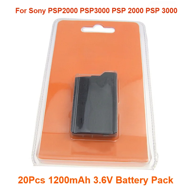 

For Sony PSP2000 PSP3000 PSP 2000 PSP 3000 PlayStation Gamepad Portable Batteries Wholesale 20Pcs 1200mAh 3.6V Battery Pack