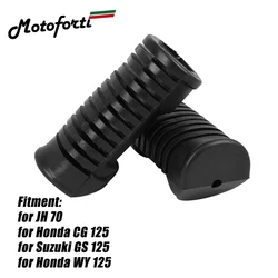 Motoforti Motorcycle Foot Pegs Plate Foot Pedal Cover Footrest Pad for Honda CG 125 for JH 70 for Suzuki GS 125 for Honda WY 125