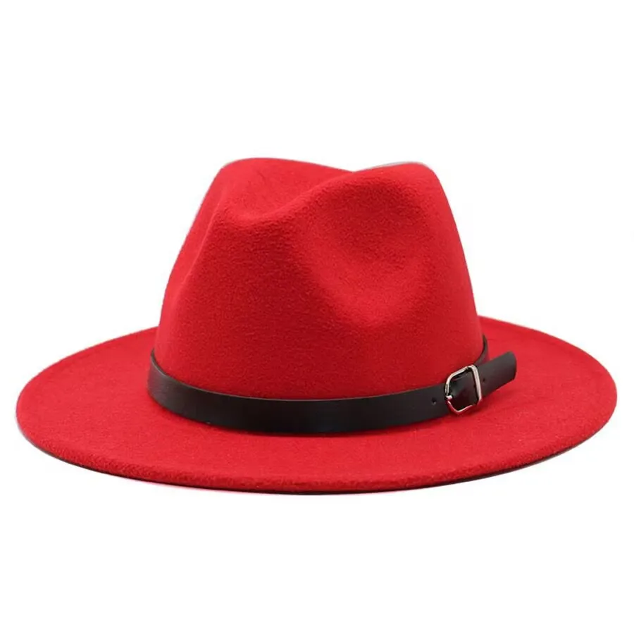 1 Stück Modische Herren-Fedora Damen-Mode-Jazzhut Sommer Frühling Schwarze Wollmischung Mütze Outdoor Freizeithut – Detail 5